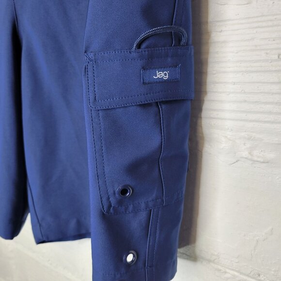 Jag Women's XL Cargo Shorts Blue Pull On Drawstring - Picture 3 of 4